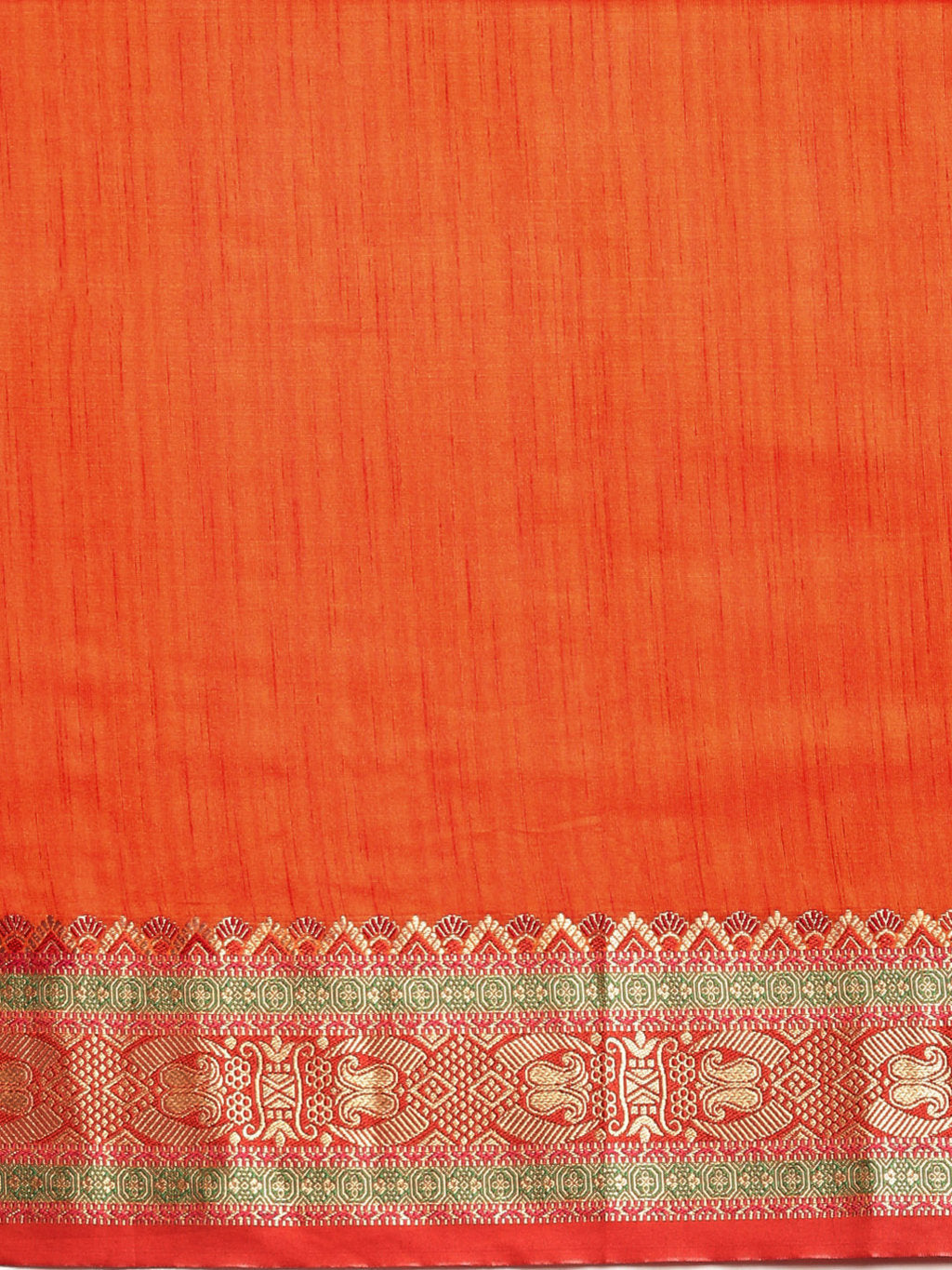 Women's Orange Silk Woven Work Traditional Tassle Saree - Sangam Prints