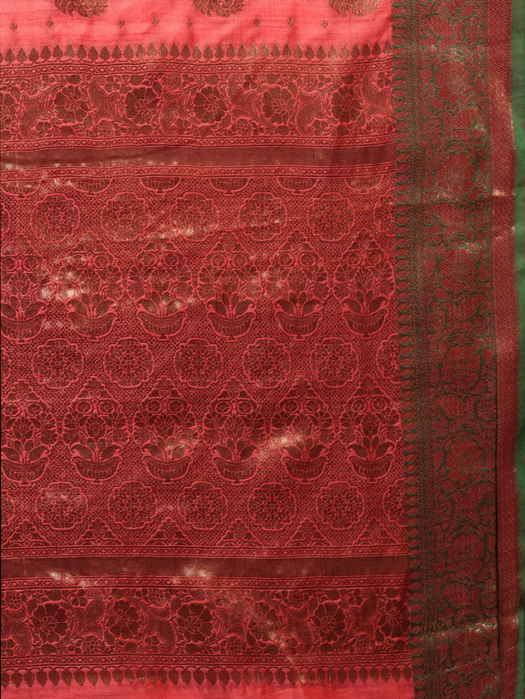 Women's Light Pink Silk Woven Work Traditional Saree - Sangam Prints