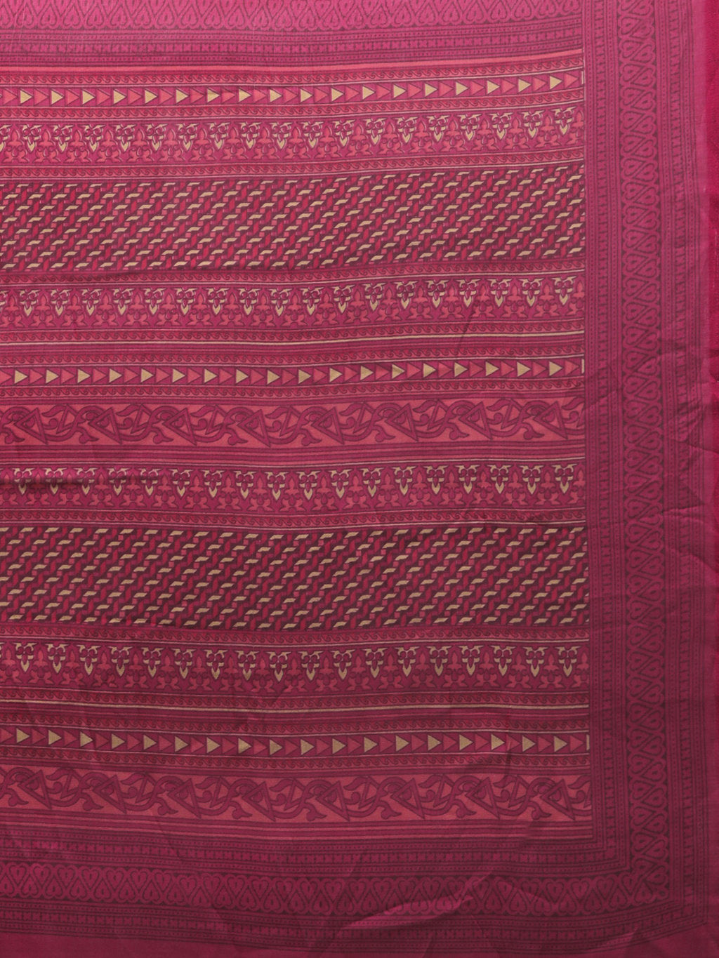 Women's Magenta Crepe Printed Daily Wear Saree - Sangam Prints