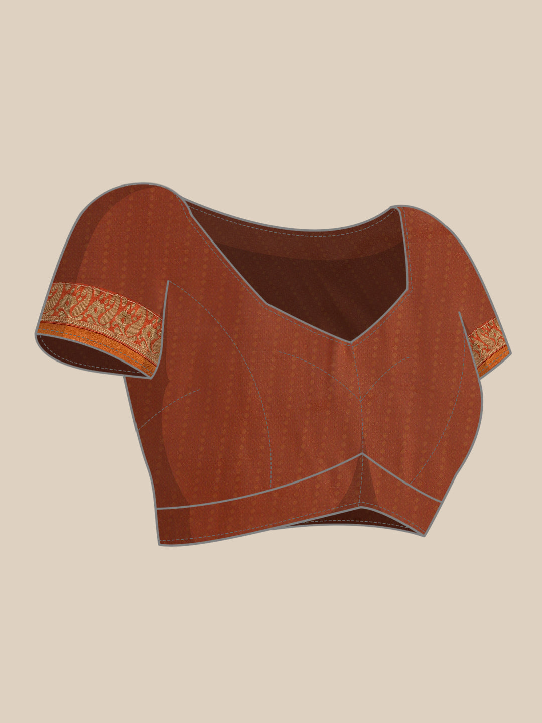 Women's Brown Crepe Printed Daily Wear Saree - Sangam Prints