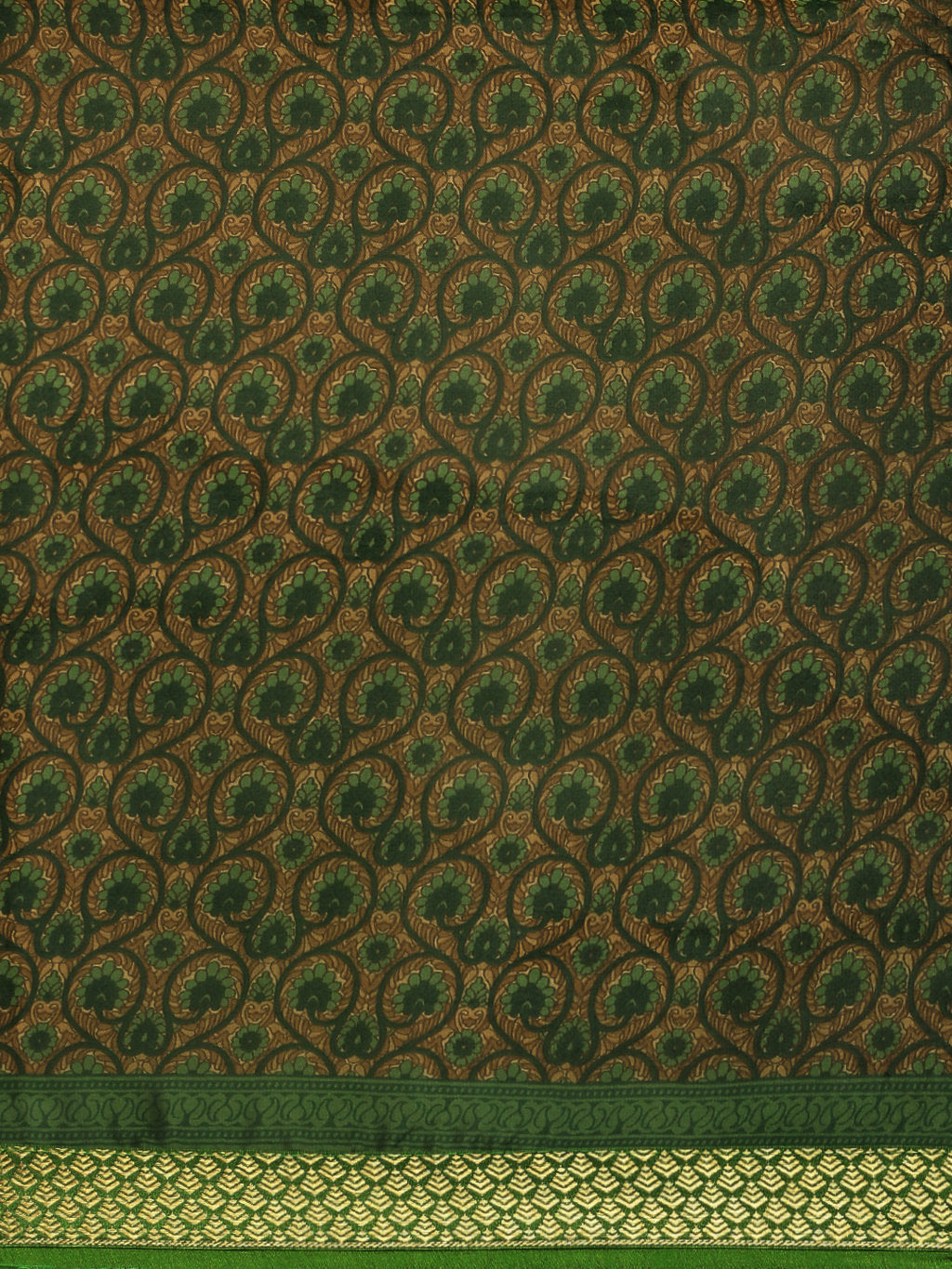 Women's Green Crepe Printed Daily Wear Saree - Sangam Prints