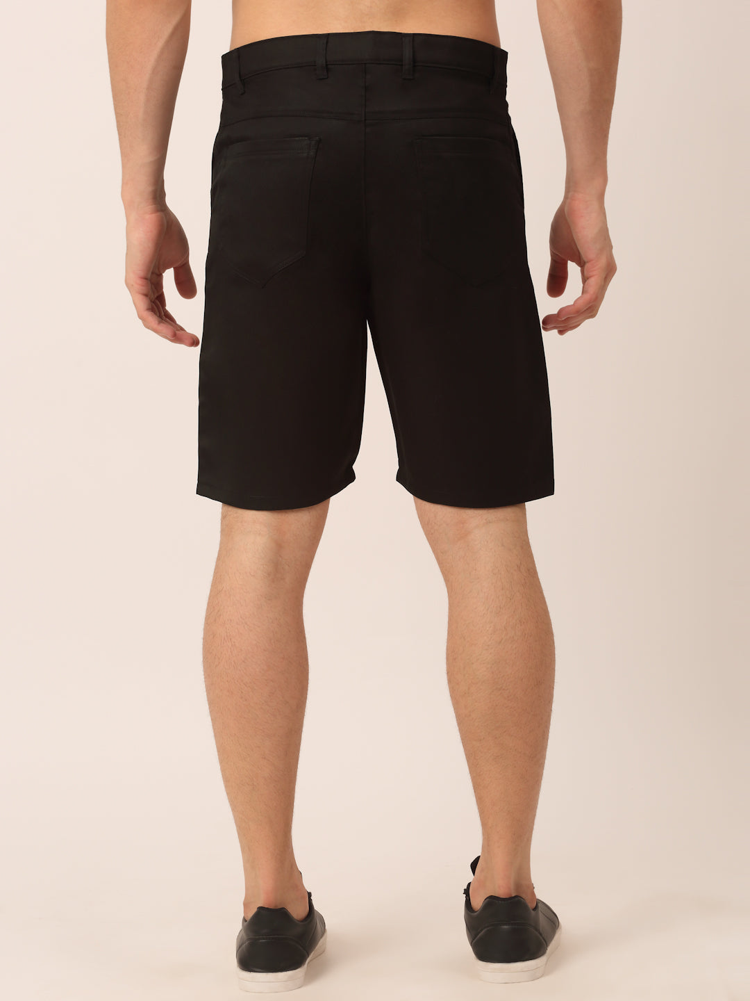 Men's Casual Cotton Solid Shorts ( SGP 153 Black ) - Jainish