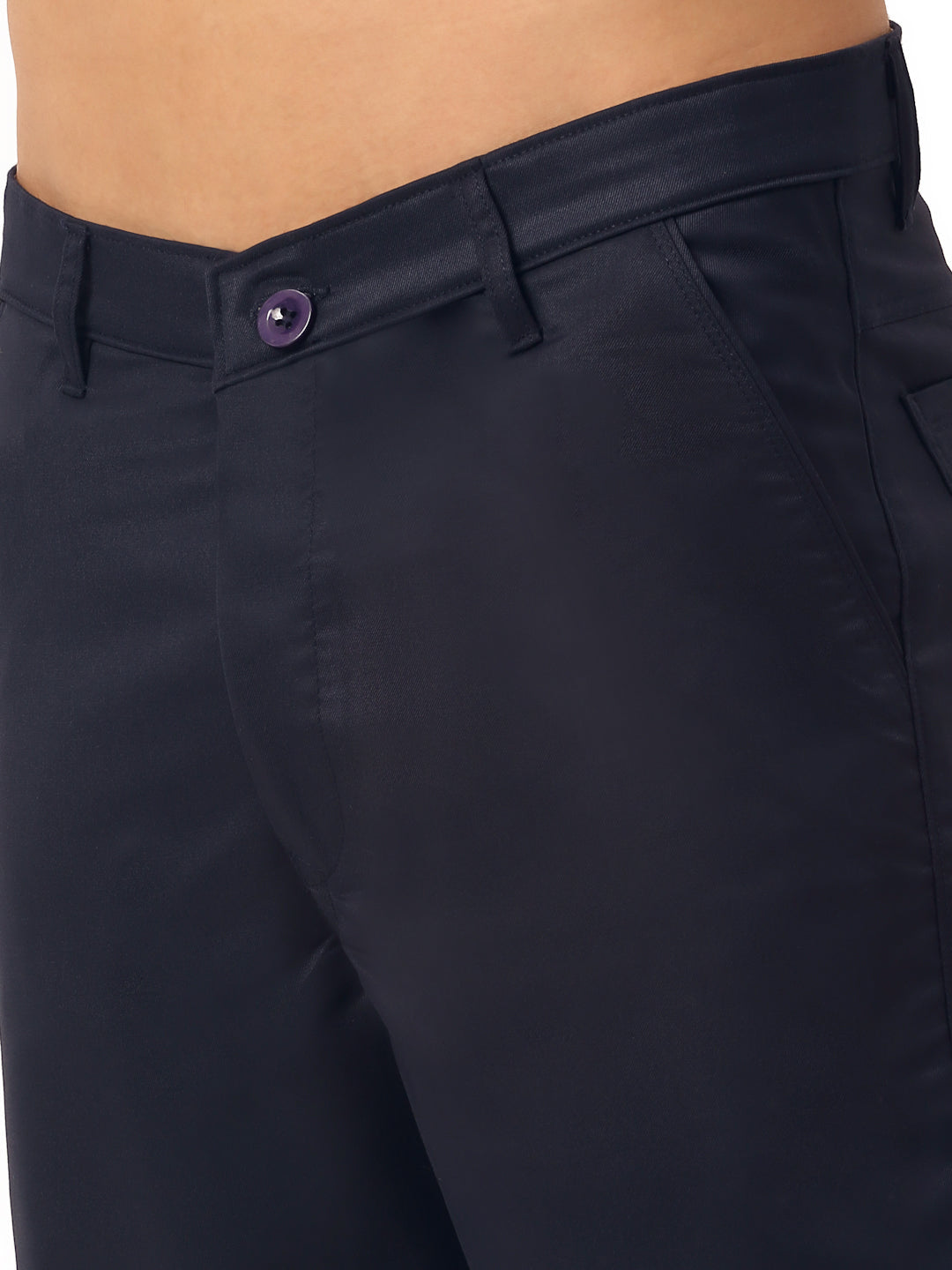 Men's Casual Cotton Solid Shorts ( SGP 153 Navy ) - Jainish