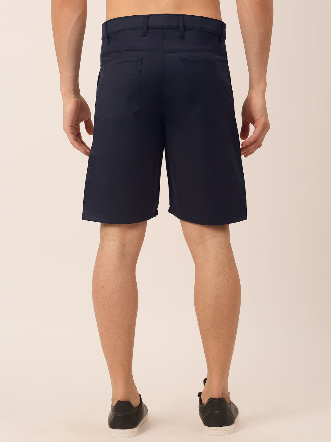 Men's Casual Cotton Solid Shorts ( SGP 153 Navy ) - Jainish