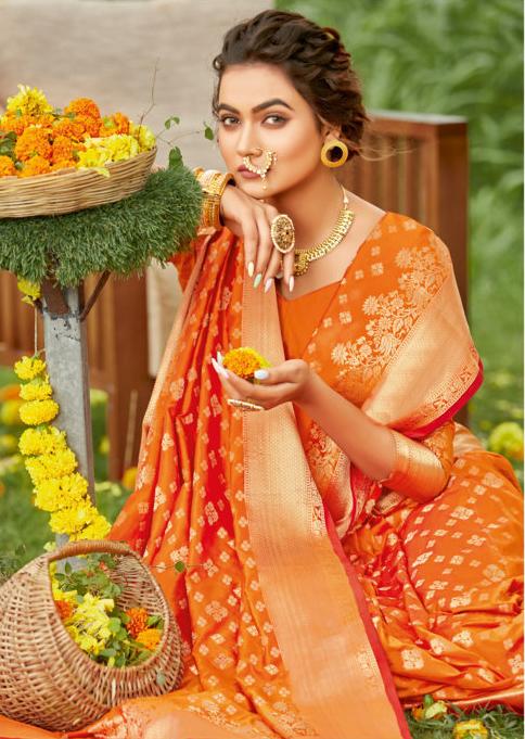 Women's Silk Woven Rich Pallu Work Traditional Saree