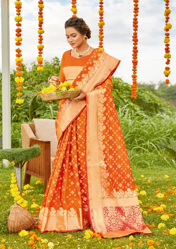 Women's Silk Woven Rich Pallu Work Traditional Saree