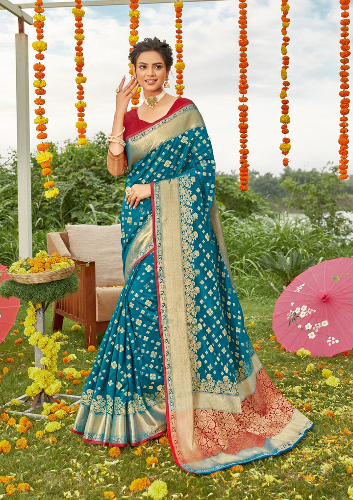 Women's Silk Woven Rich Pallu Work Traditional Saree