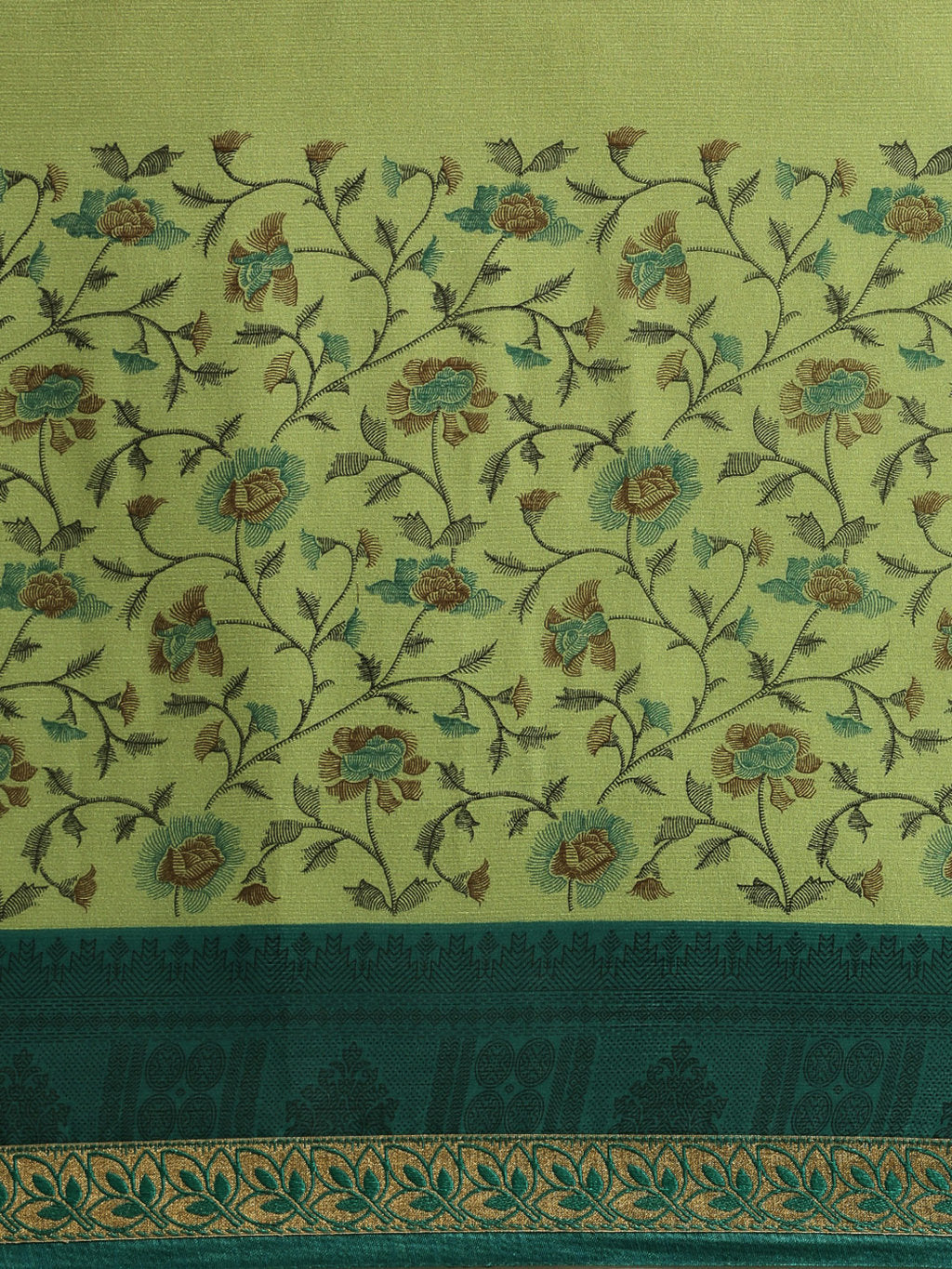 Women's Green Rangoli Silk Printed Daily Wear Saree - Sangam Prints