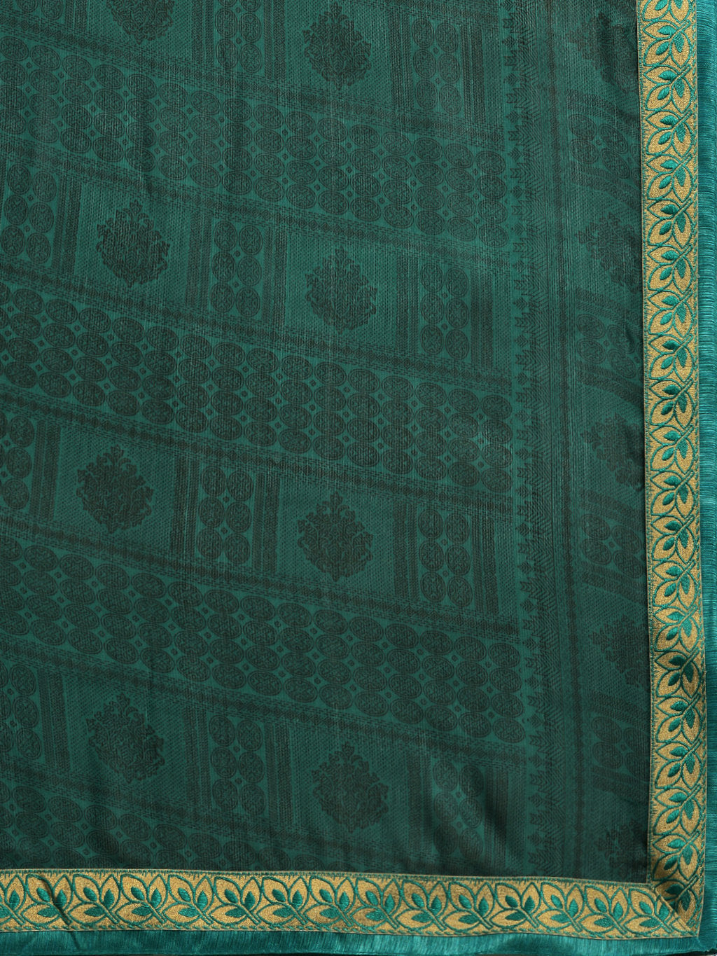 Women's Green Rangoli Silk Printed Daily Wear Saree - Sangam Prints