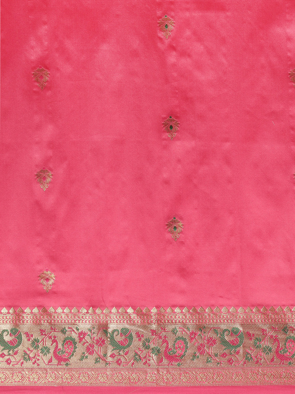 Women's Peach Silk Woven Work Traditional Saree - Sangam Prints