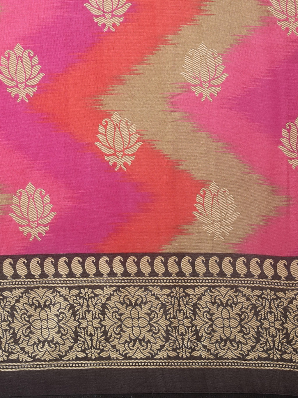 Women's Pink Art Silk Printed Traditional Tassle Saree - Sangam Prints