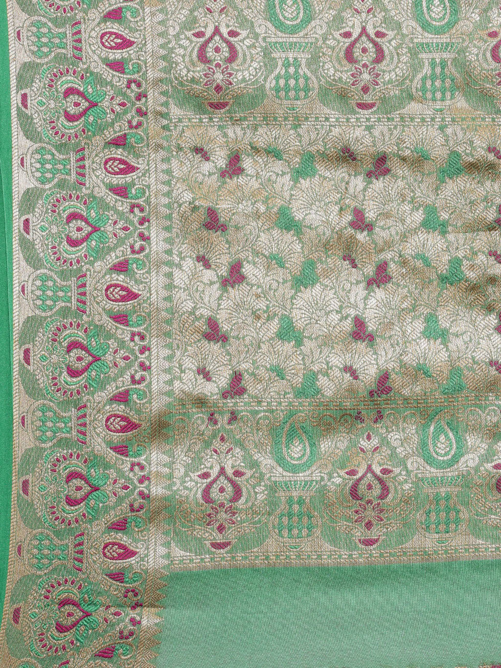 Women's Pink Heavy Banarasi Silk Woven Work Traditional Saree - Sangam Prints