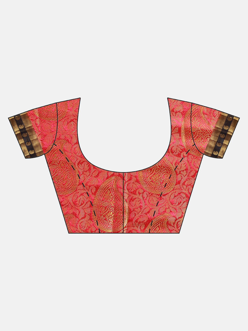 Women's Pink Silk Jacquard Traditional Saree - Sangam Prints