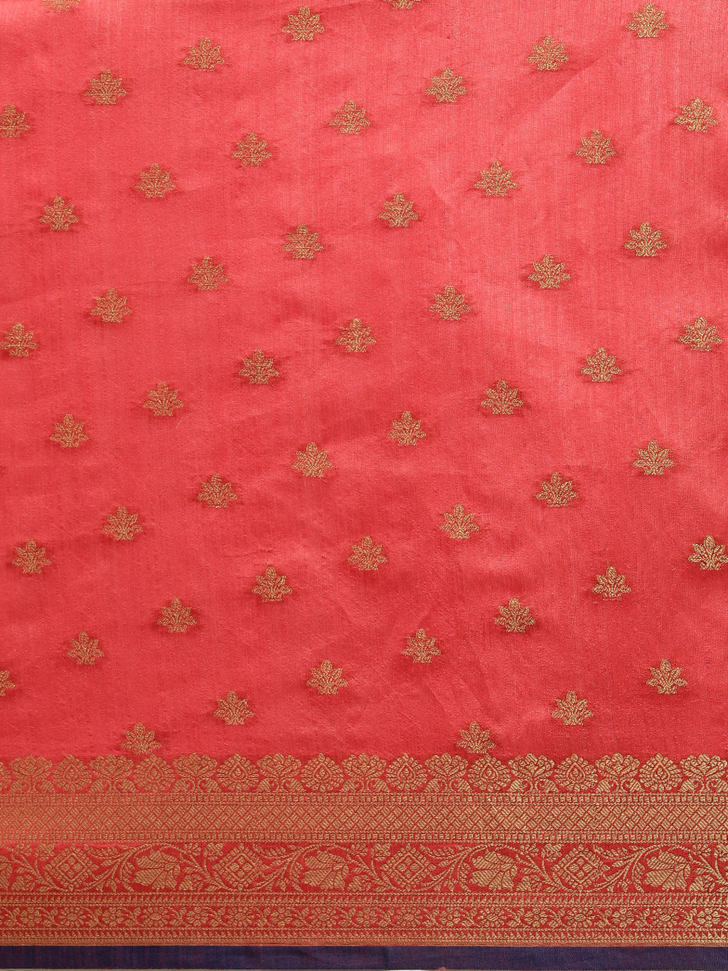 Women's Pink Handloom Silk Jacquard Traditional Saree - Sangam Prints