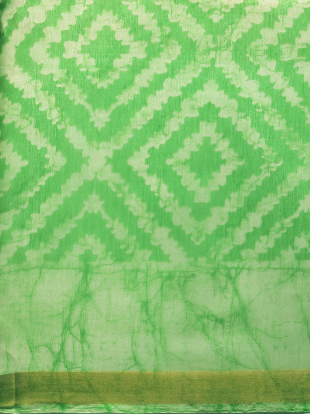 Women's Green Cotton Woven Work Traditional Saree - Sangam Prints