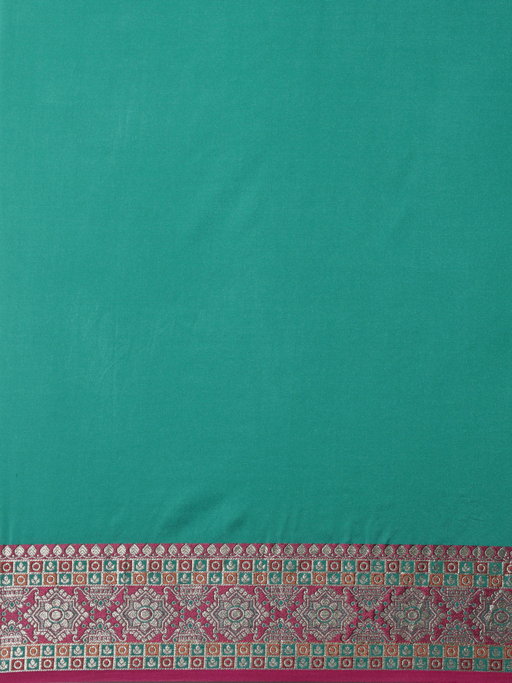 Women's Rama Silk Woven Work Traditional Tassle Saree - Sangam Prints