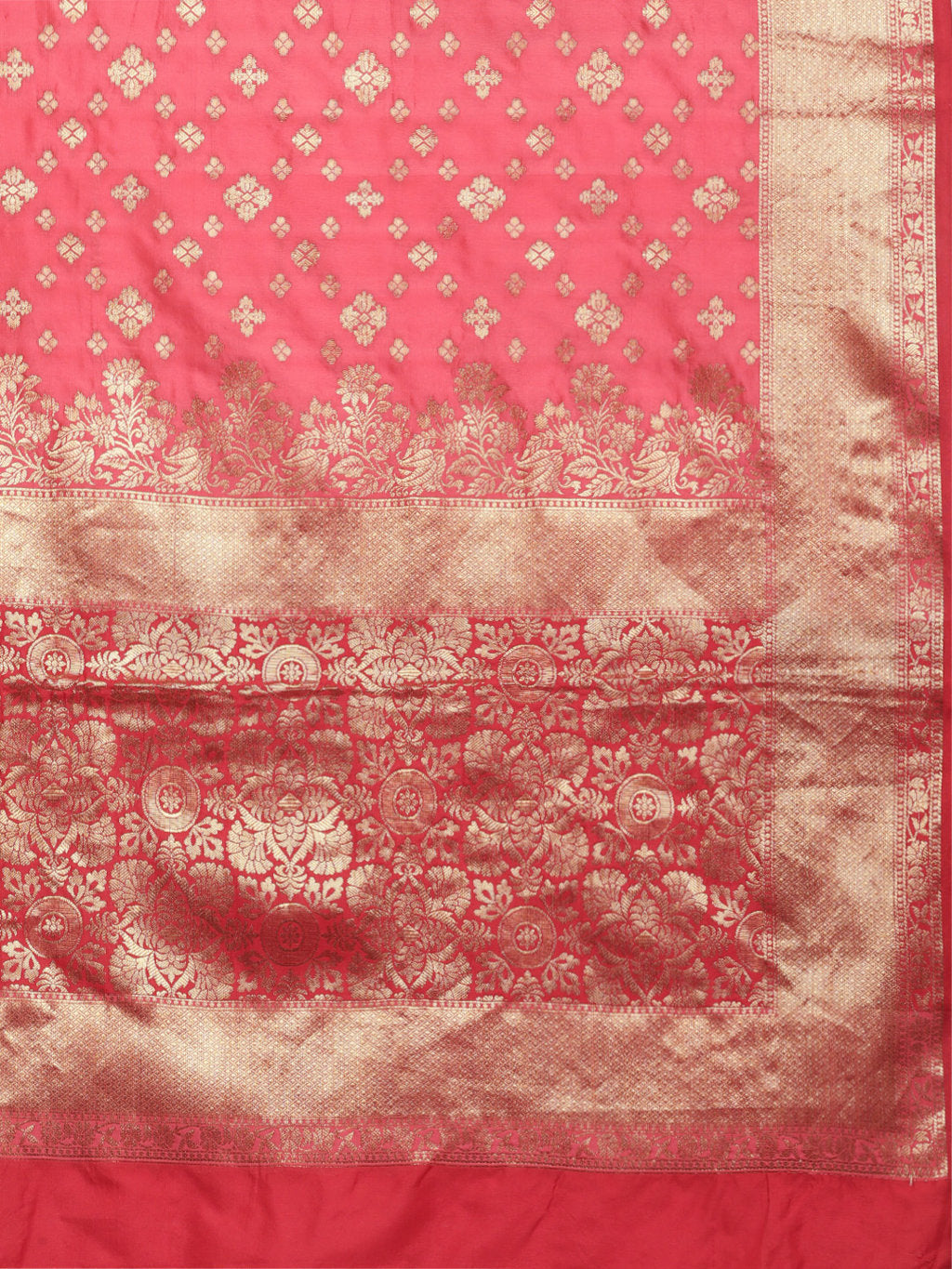 Women's Pink Silk Woven Rich Pallu Work Traditional Saree - Sangam Prints