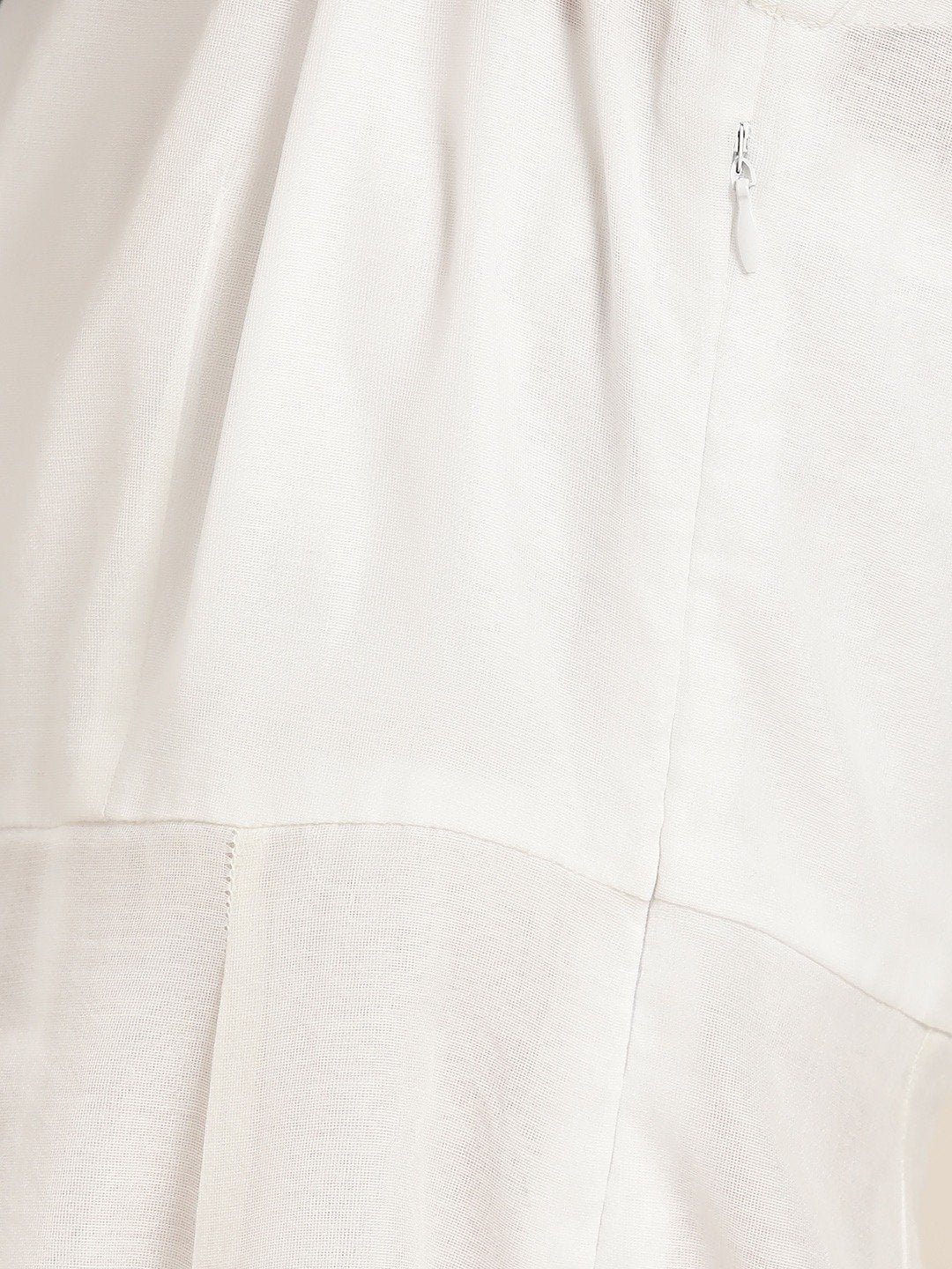 Women's White Gota Patti Sleeveless Anarkali Dress - SHAE