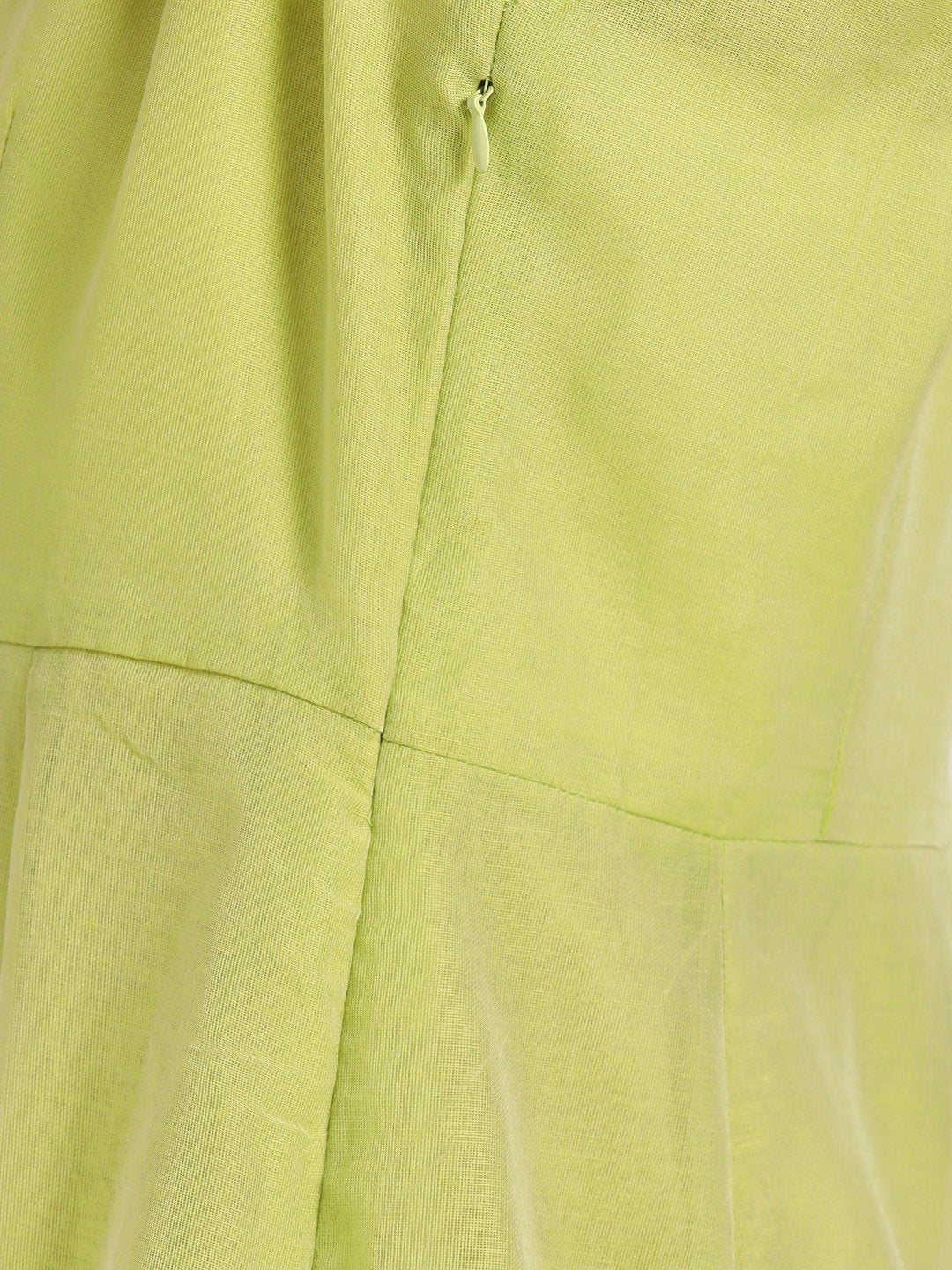 Women's Green Gota Patti Sleeveless Anarkali Dress - SHAE