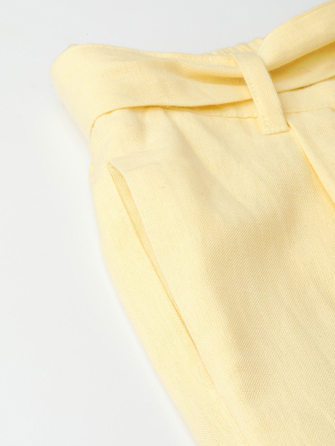 Women's Lemon Pleated Palazzo - SASSAFRAS