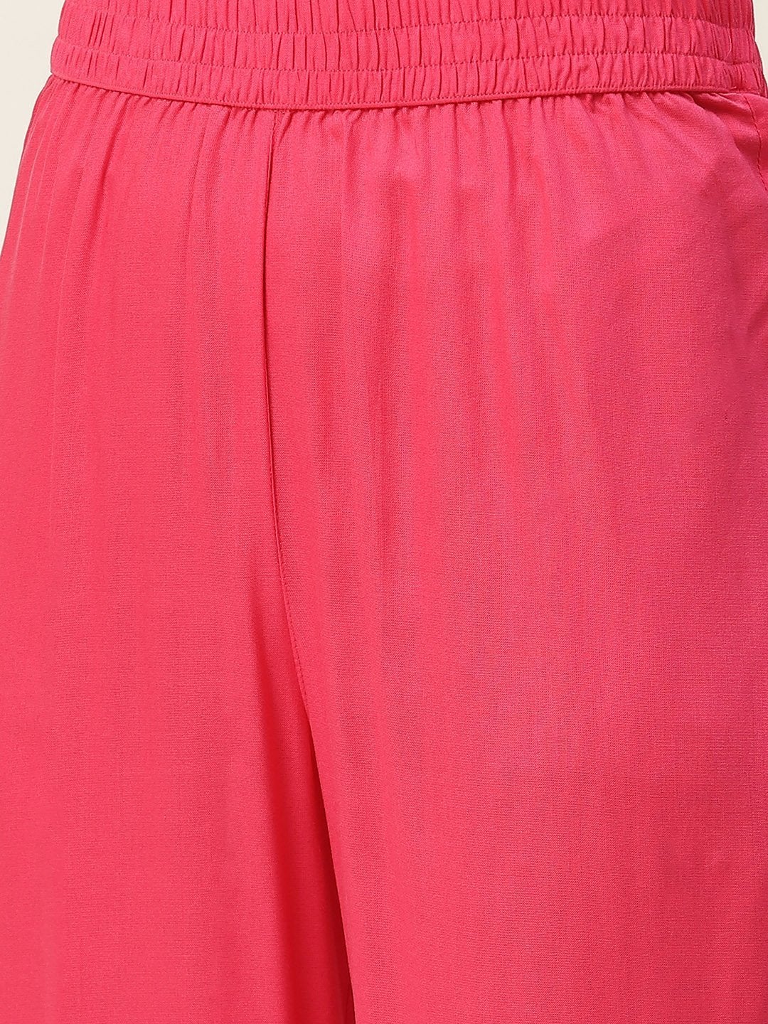 Women's Fuchsia Zari Embroidery Anarkali Kurta With Pants - SHAE