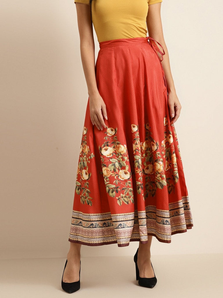 Women's Red Floral Kali