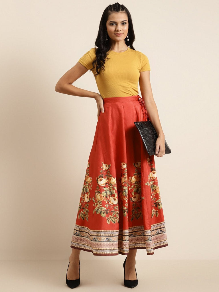 Women's Red Floral Kali