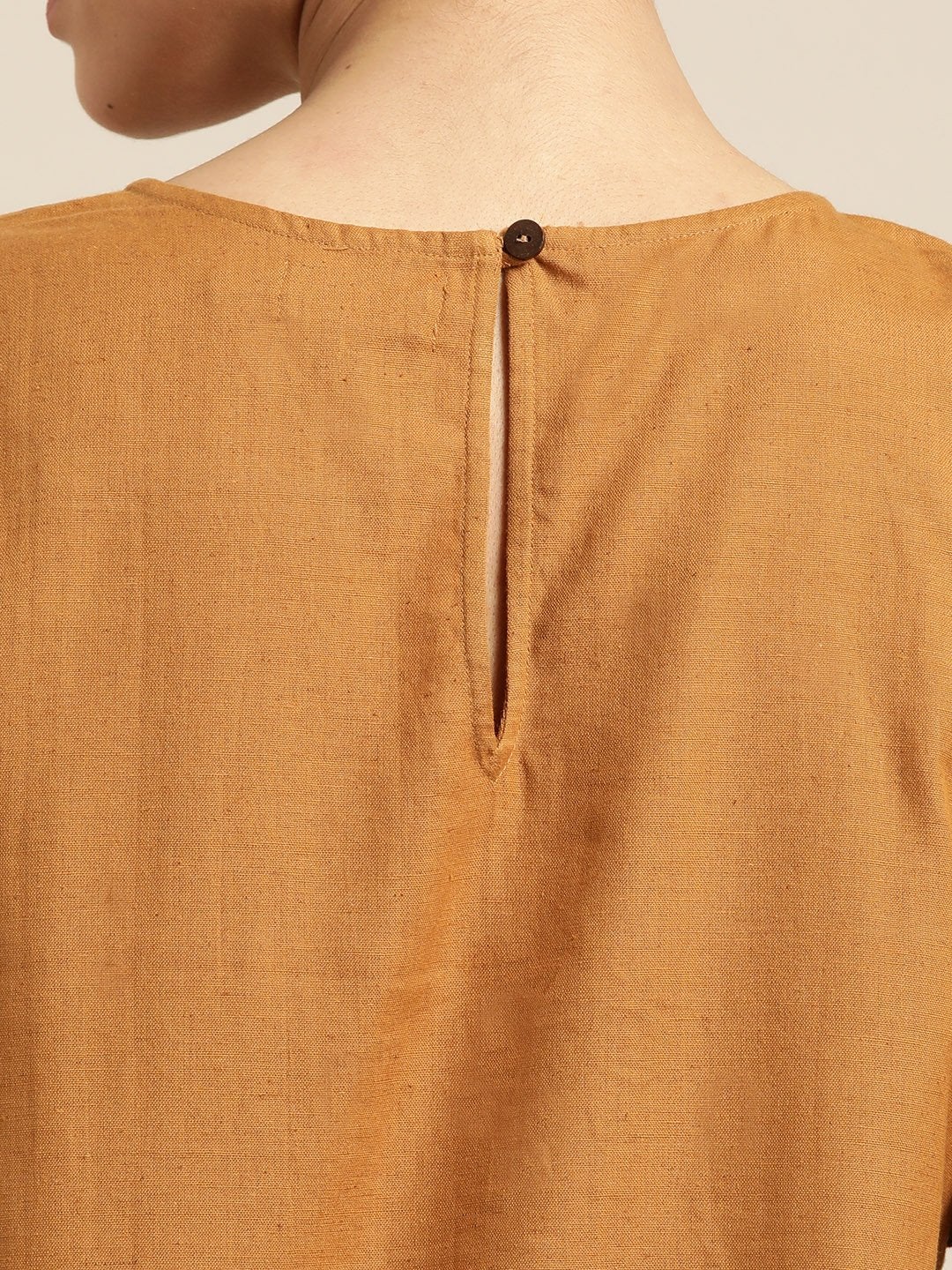 Women's Brown Frill Detail Top - SASSAFRAS