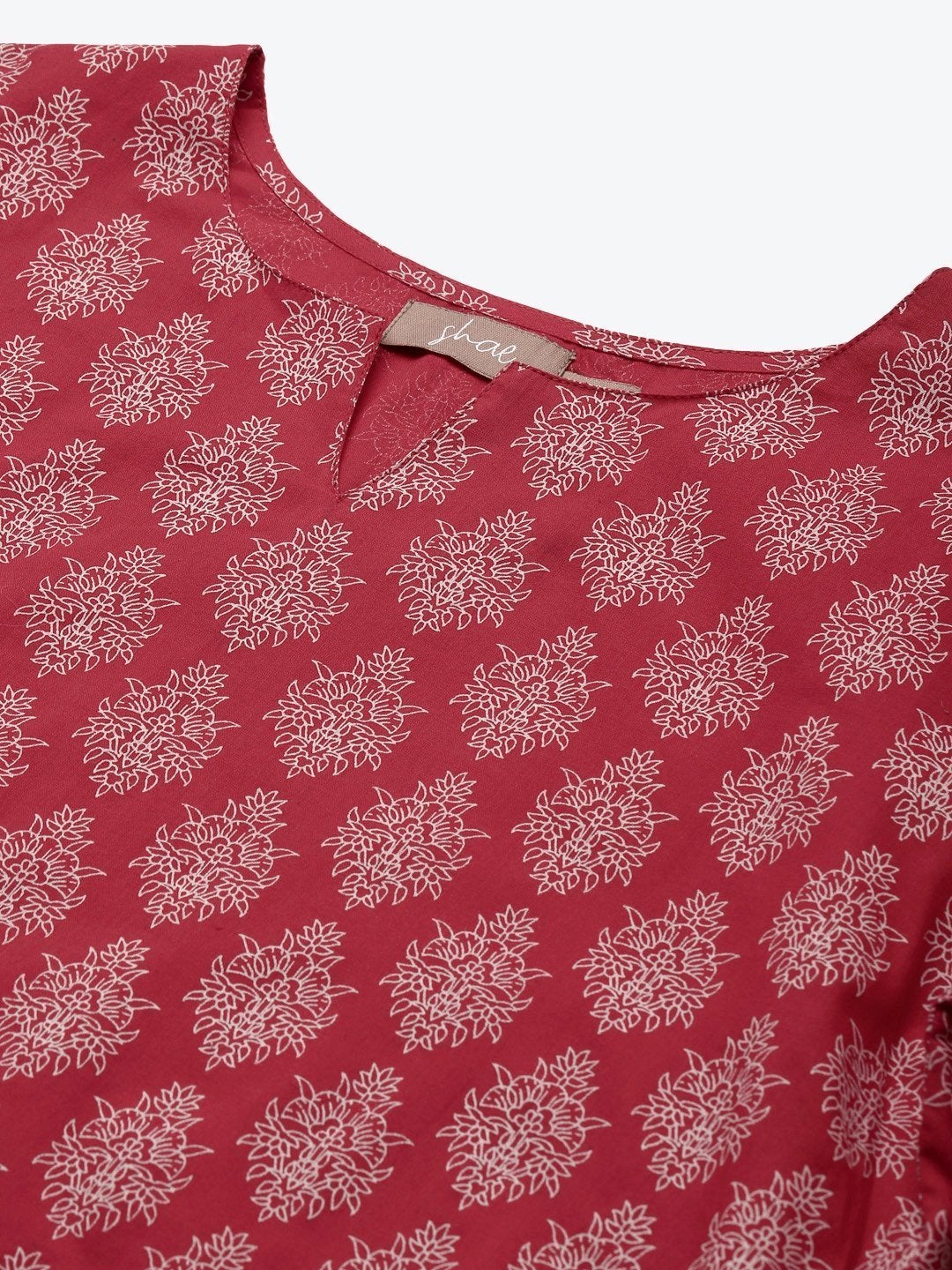Women's Red Floral High Low Top