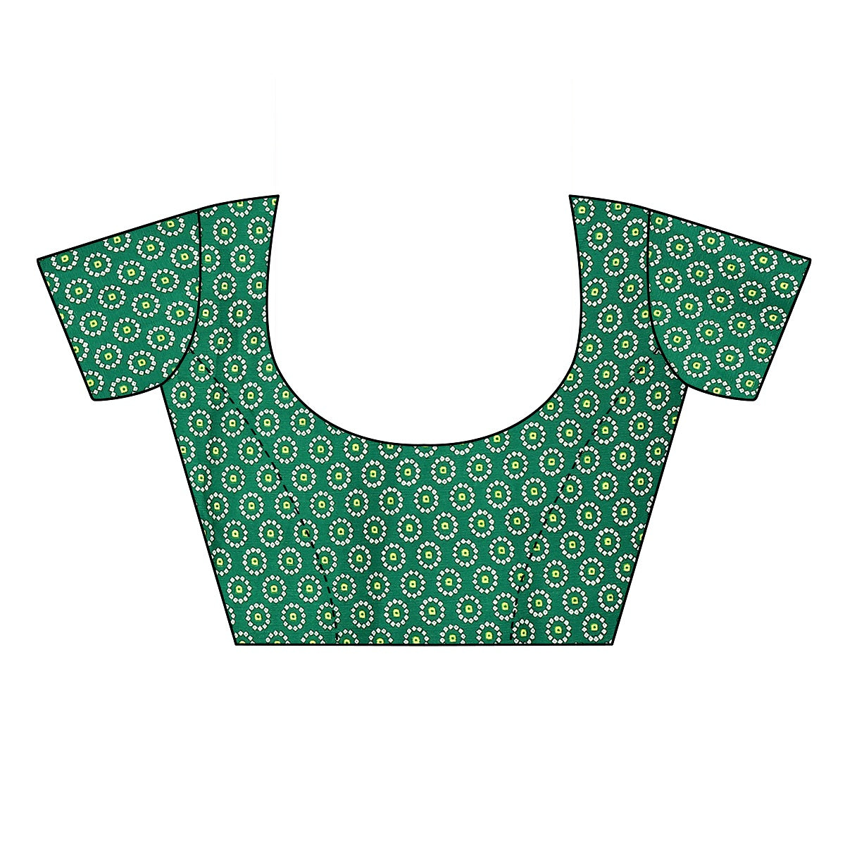 Women's Green Printed Georgette Saree - Vamika