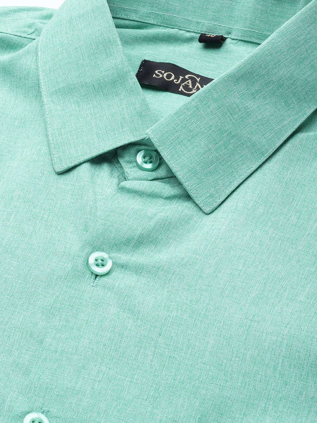 Men's Cotton Sea Green Casual Shirt
