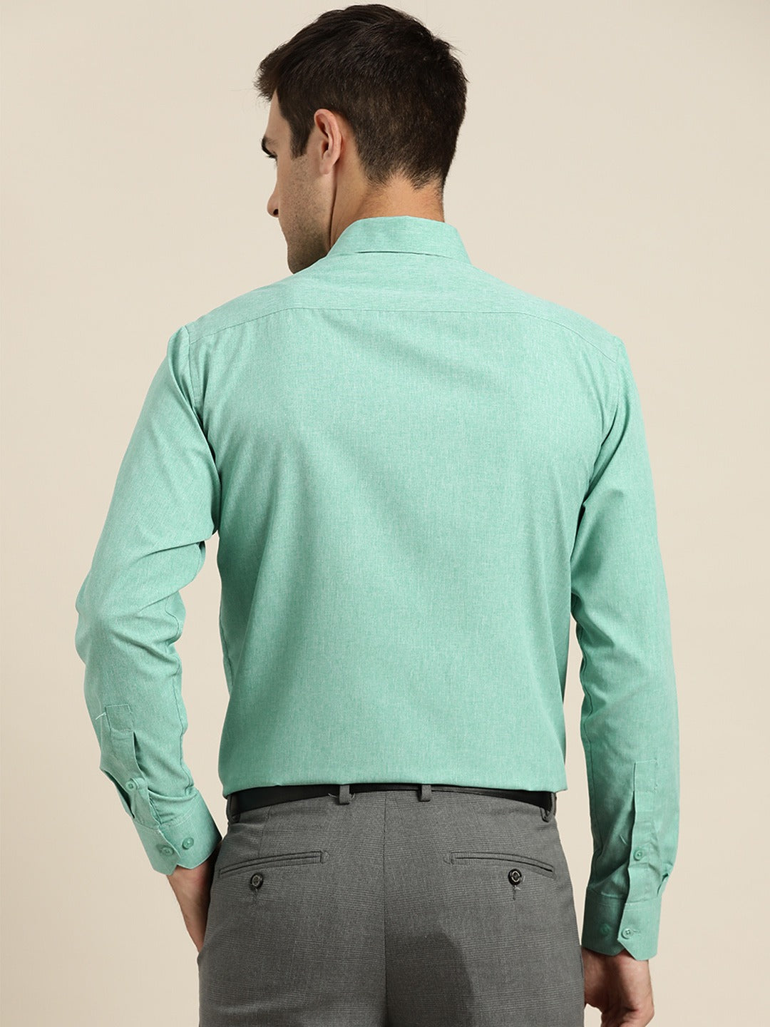 Men's Cotton Sea Green Formal Classic Shirt - Sojanya