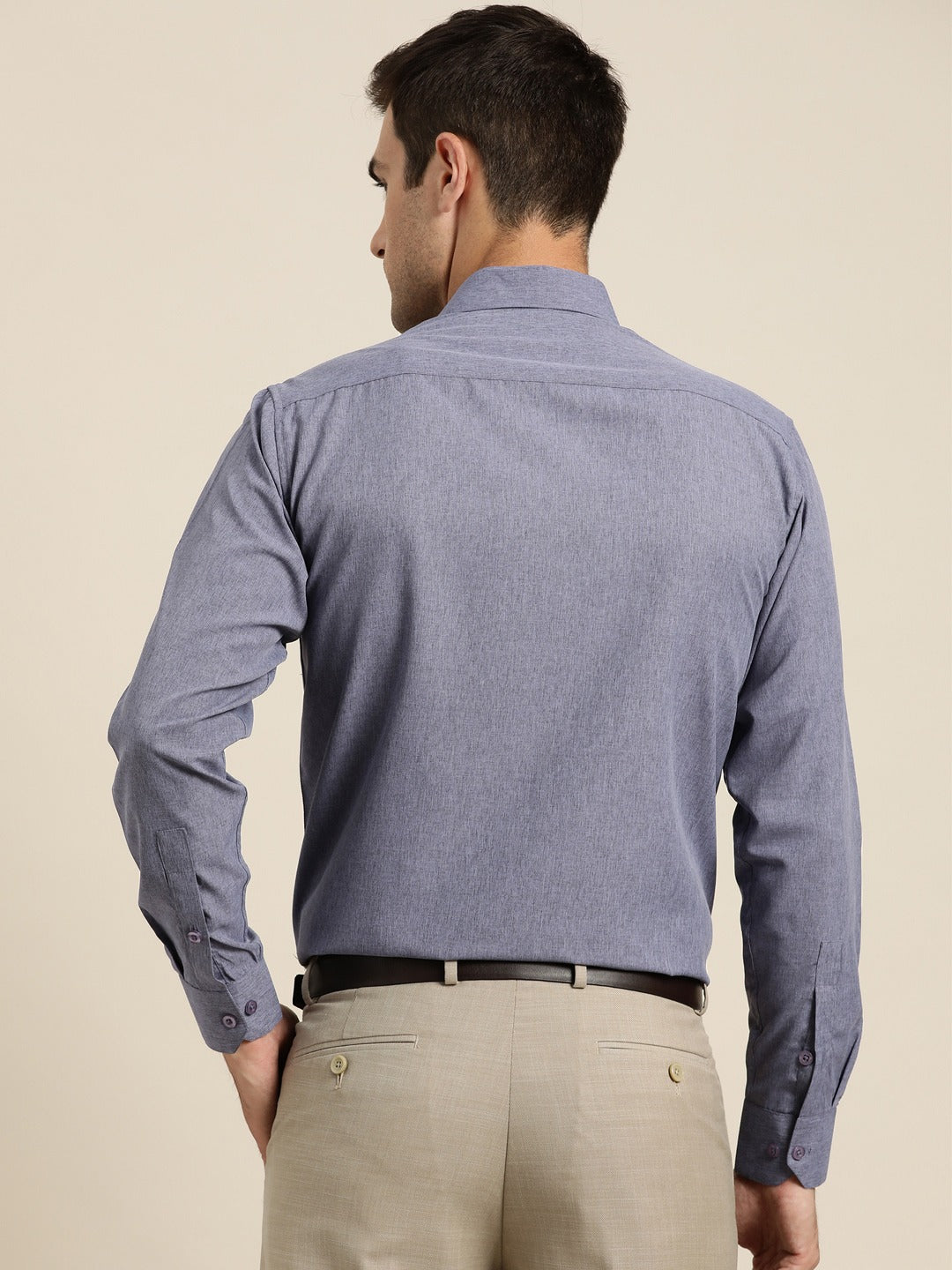 Men's Cotton Dark blue Casual Shirt