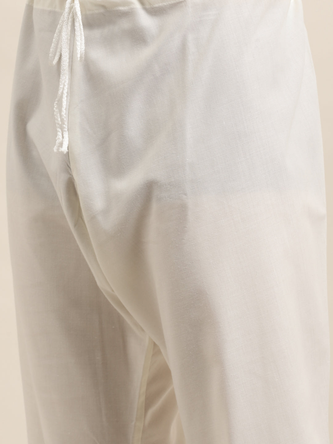 Men's Cotton Beige & Black Churidar Pyjama Set - Sojanya