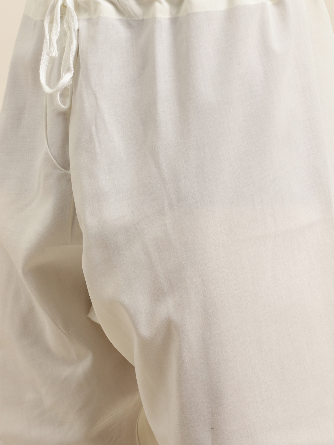 Men's Jacquard Silk Mustard & Gold Kurta & Off-White Churidar Pyjama Set - Sojanya