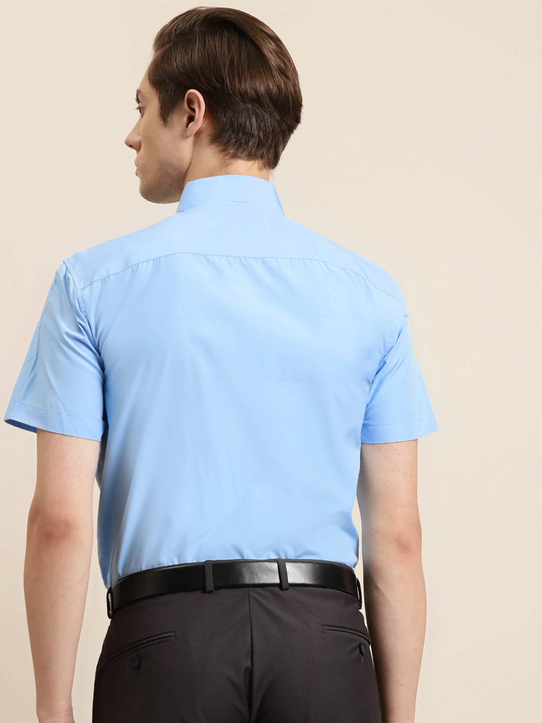 Men's Cotton Sky blue Classic Formal Shirt - Sojanya