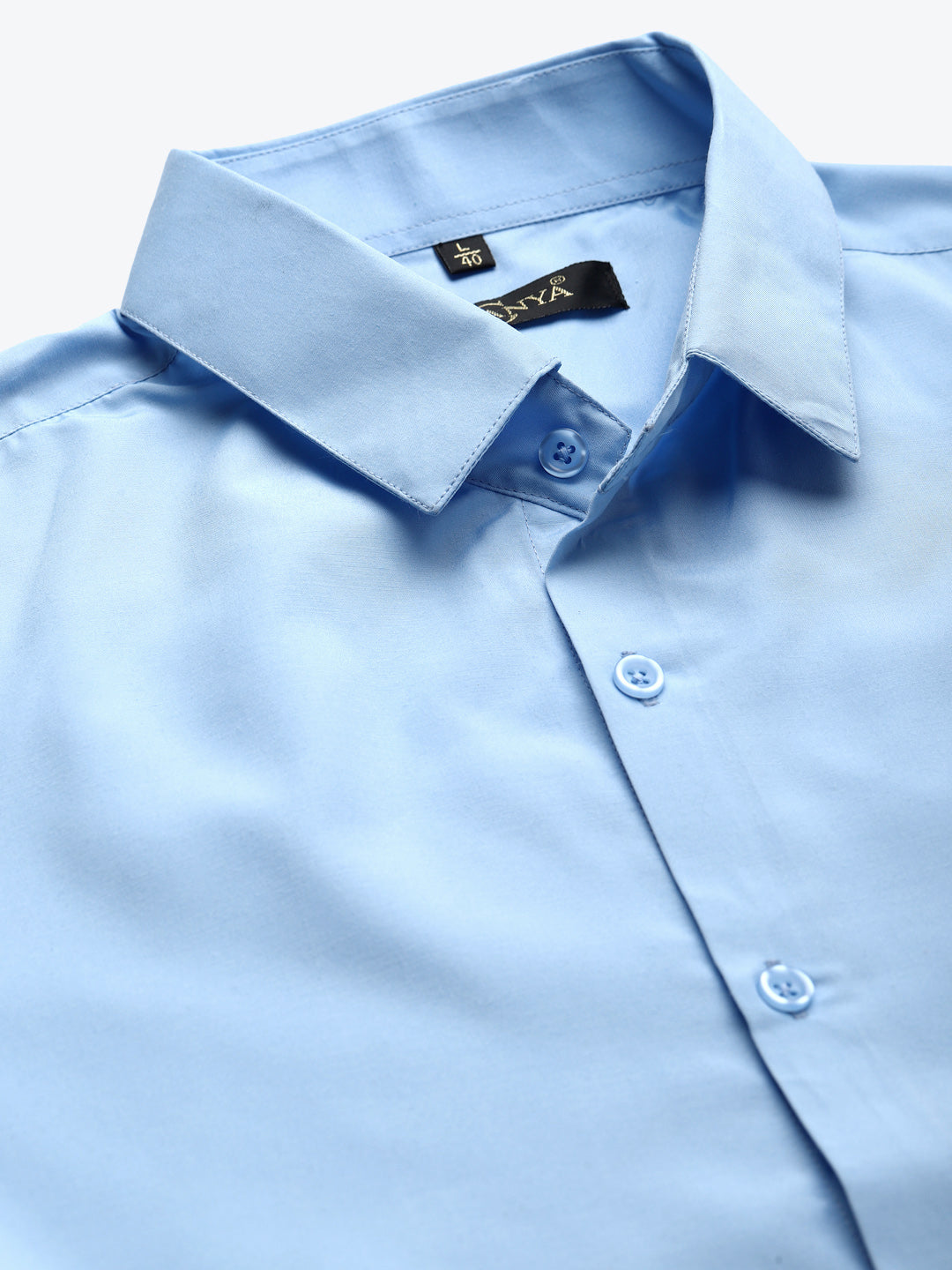 Men's Cotton Sky blue Classic Formal Shirt - Sojanya