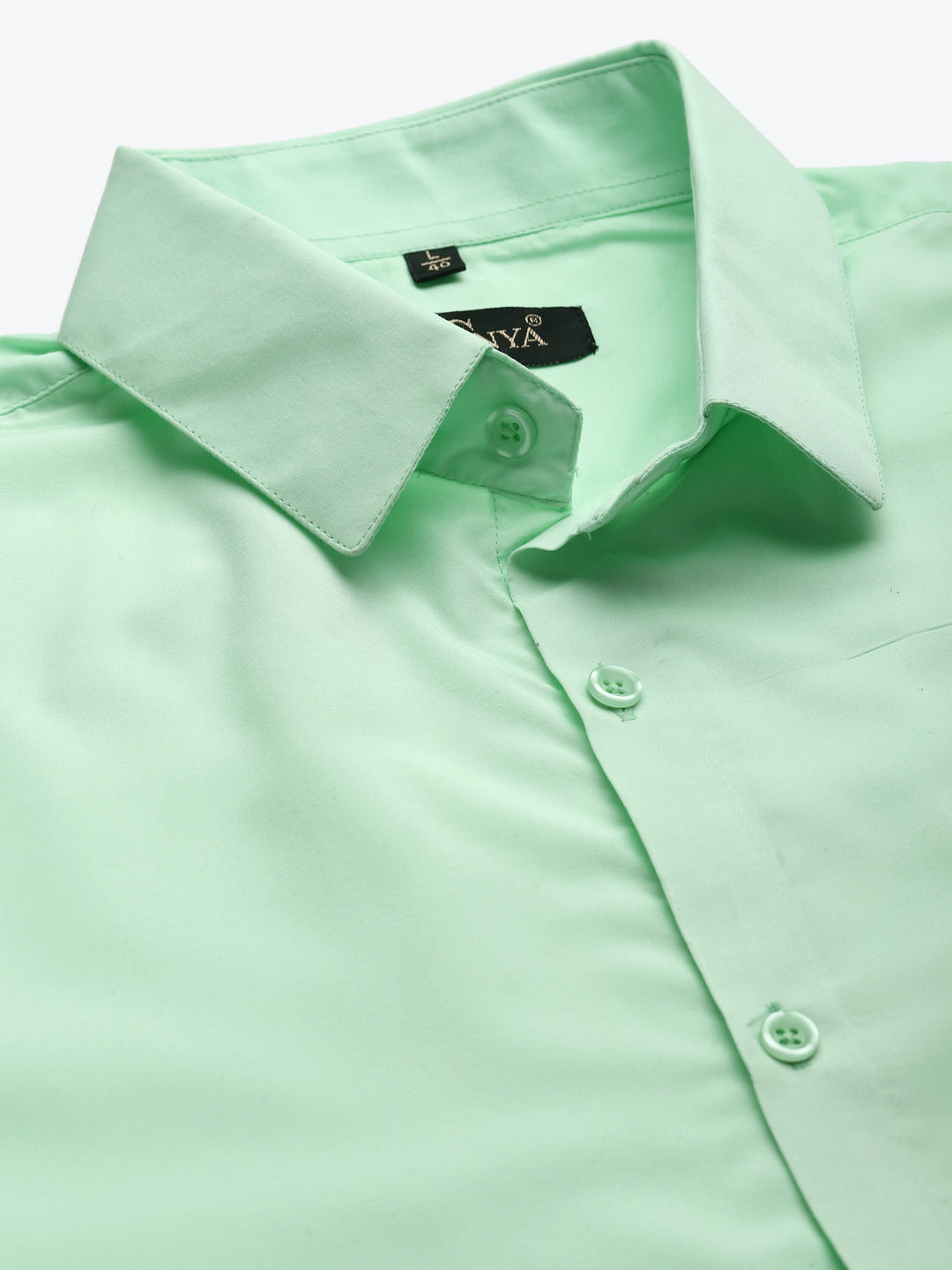 Men's Cotton Sea Green Classic Formal Shirt - Sojanya