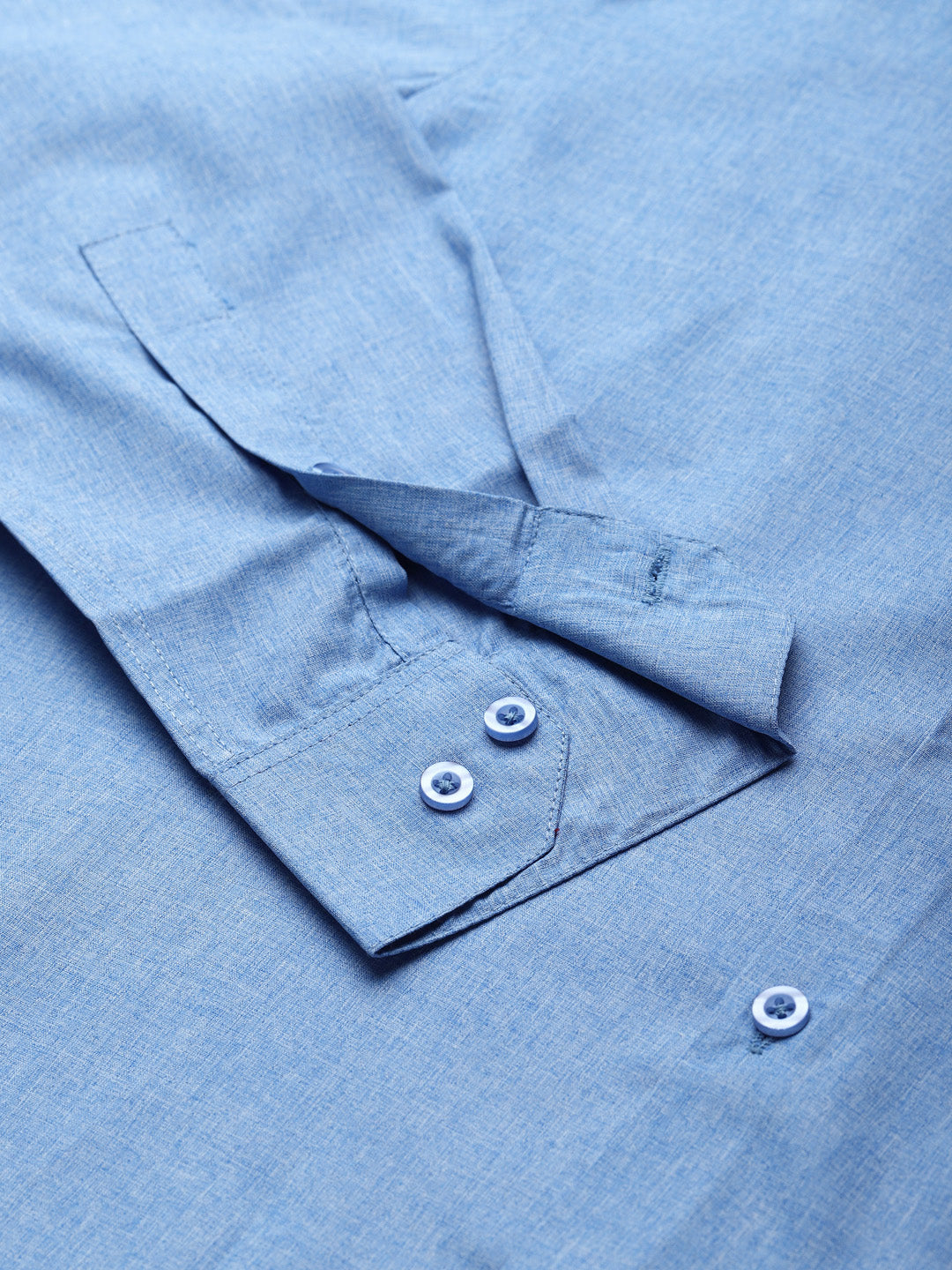 Men's Cotton Blue Formal Classic Shirt - Sojanya