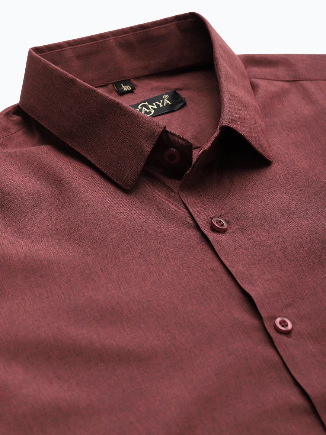 Men's Cotton Maroon Classic Shirt - Sojanya