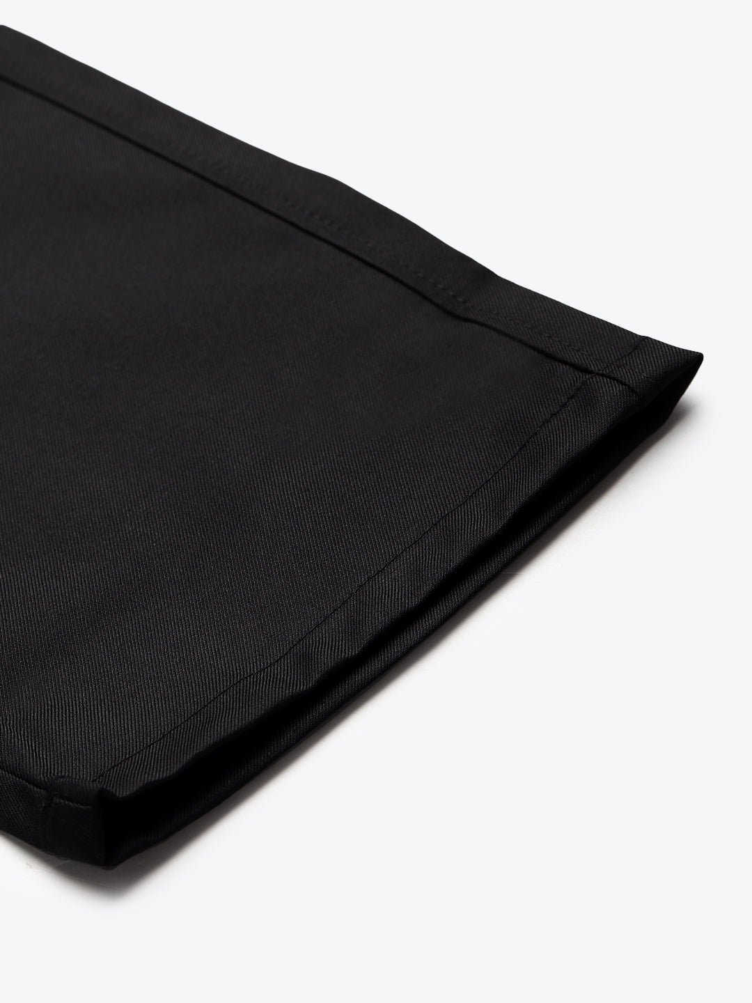 Men's Cotton Blend Black Solid Trouser - Sojanya