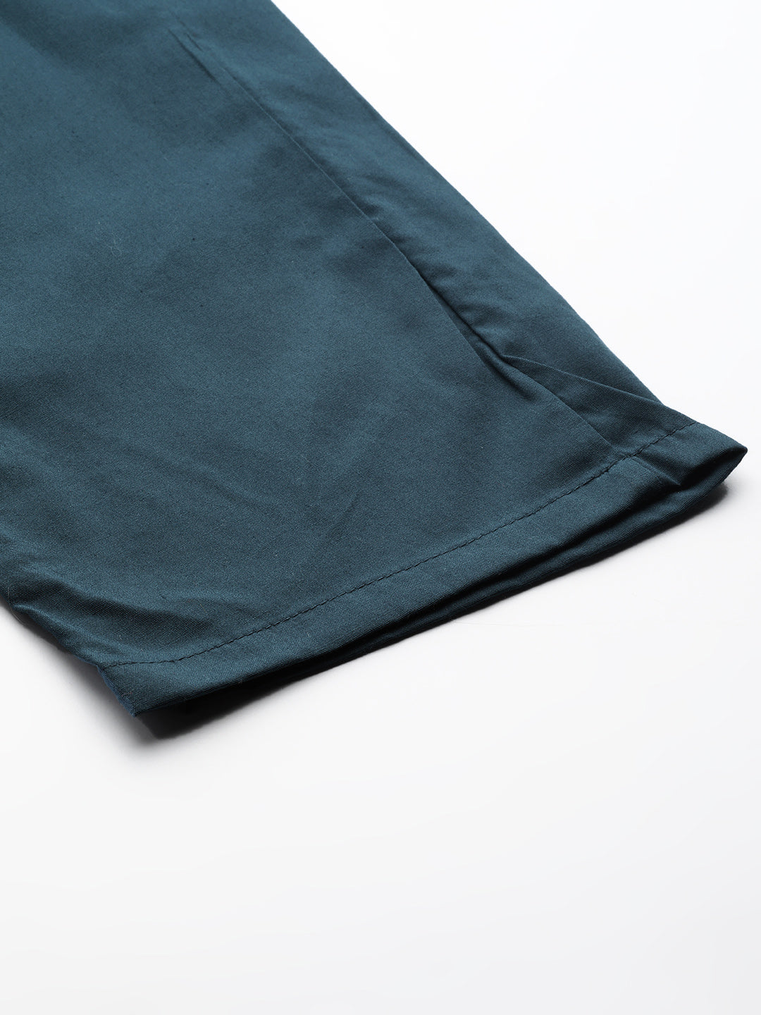 Men's Cotton Teal Blue Solid Track Pant  - Sojanya