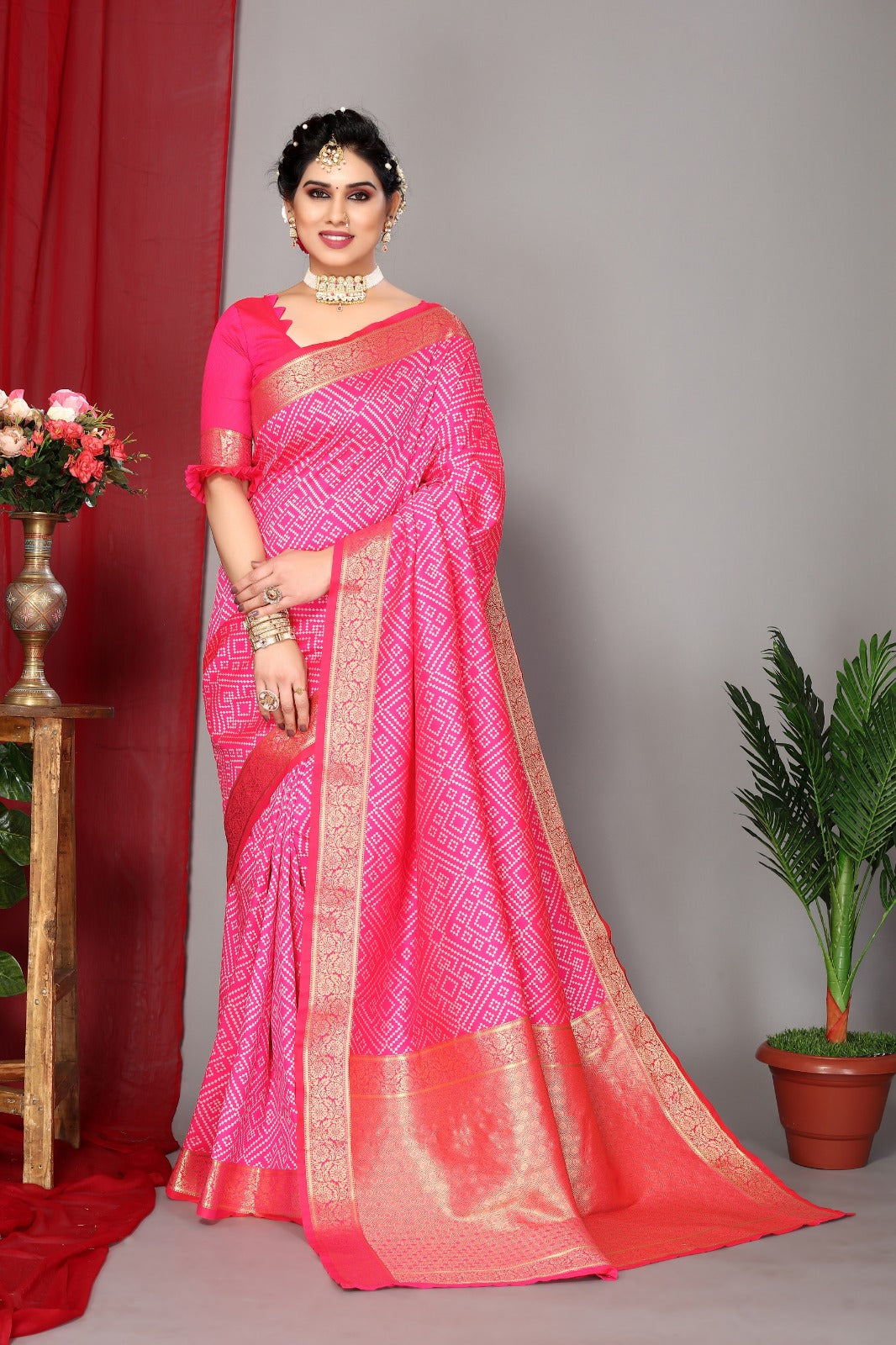 Women's Pink Designer Saree Collection