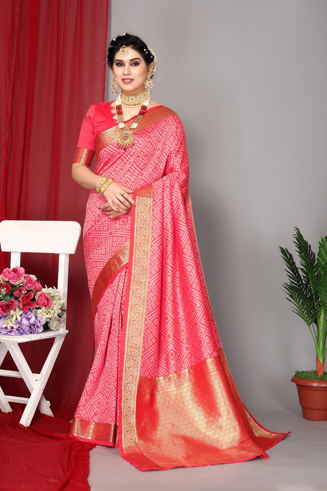 Women's Pink Designer Saree Collection