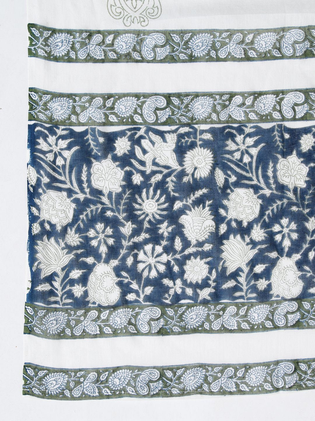 Women's Blue Printed Cotton Kurta & Palazzo set by Kipek- (3pcs set)