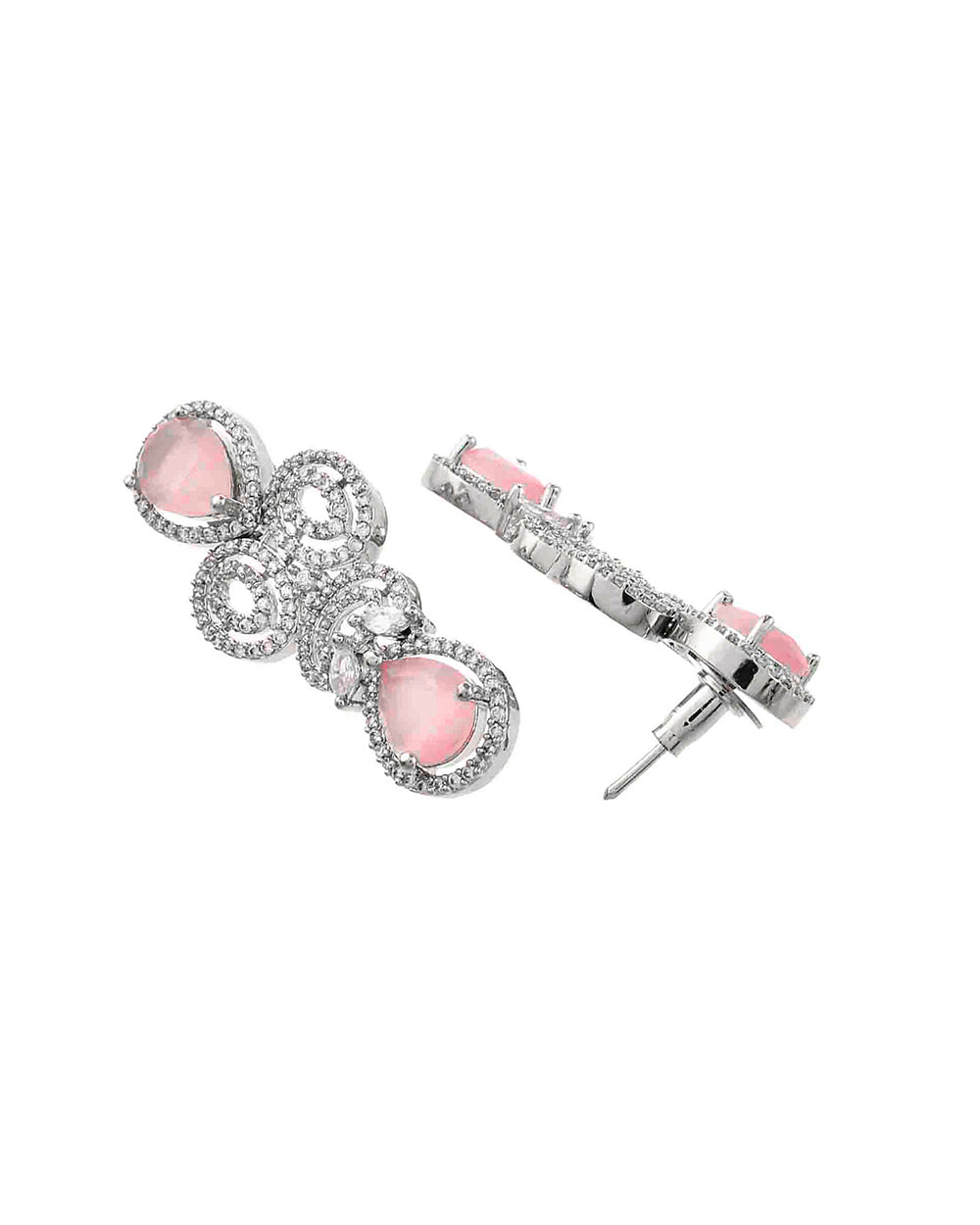 Women's Sparkling Elegance Teardrop Zircon Jewellery Set - Voylla
