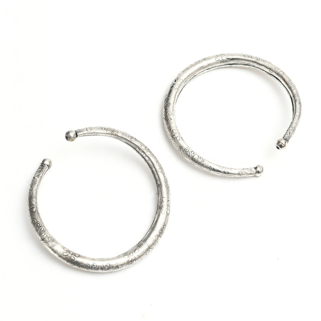 Johar Kamal Traditional German Silver Rajasthani design Kada Ankle