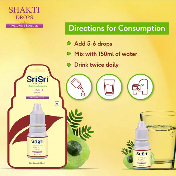 Shakti Drops - Immunity Booster , 10ml (Pcack of 3 ) - Sri Sri Tattva