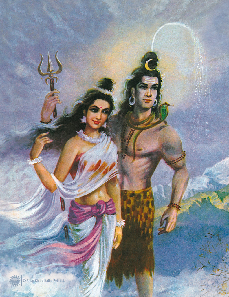 Shiva and Parvati – Canvas Print