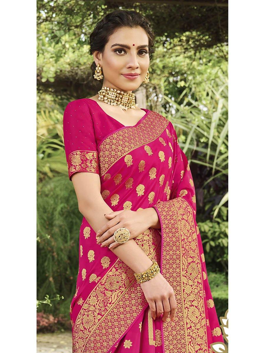 Women's Red Party Wear Silk Saree-Myracouture